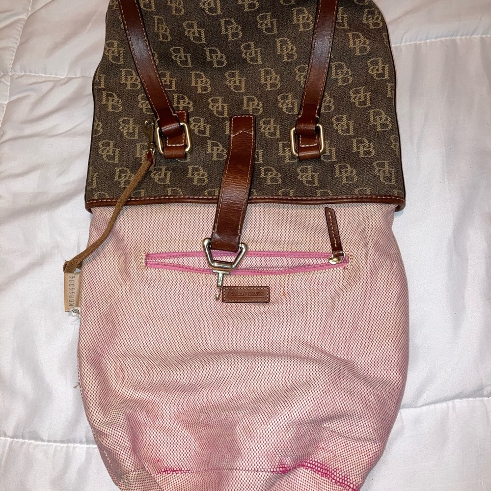 Dooney & Bourke Pink and Tan Handbag - Picture 5 of 11